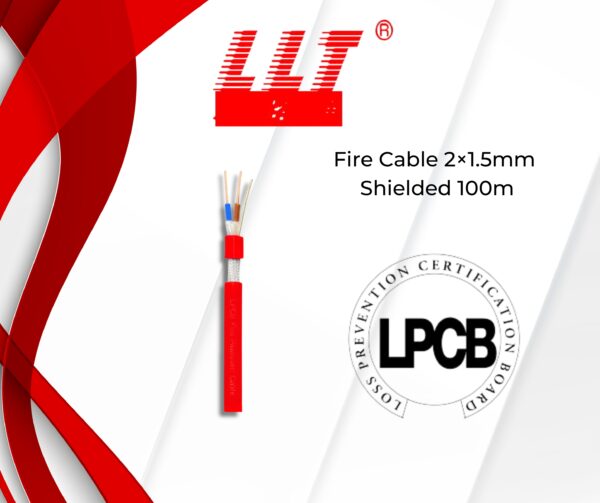 100m Fire Wire 2x1.5mm2  Shielded