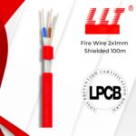 Fire Wire 2x1mm Shielded 100m