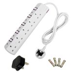 Power Extension 5 Way 2m With Switch