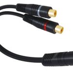 RCA PLUG-2RCA JACK 30cm