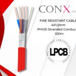 FIRE RESISTANT CABLE 4X1,5mm PH120 Stranded Conductor 100m