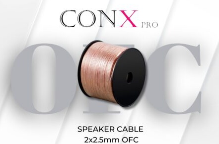 50m Speaker Cable 2×2.5mm OFC Transparent