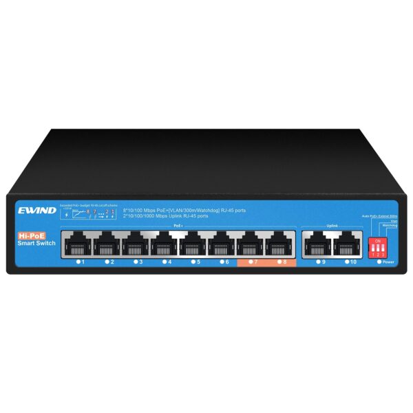 8 Ports PoE Switch for Customized Network Solutions