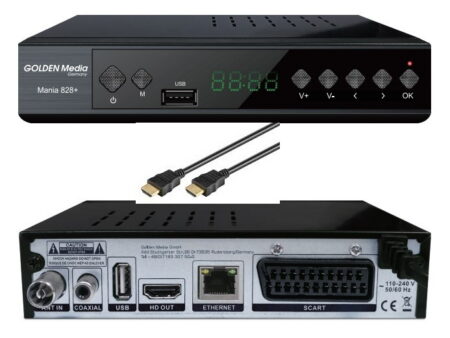 Golden Media DVB T2 Receiver (HDMI Cable Included)