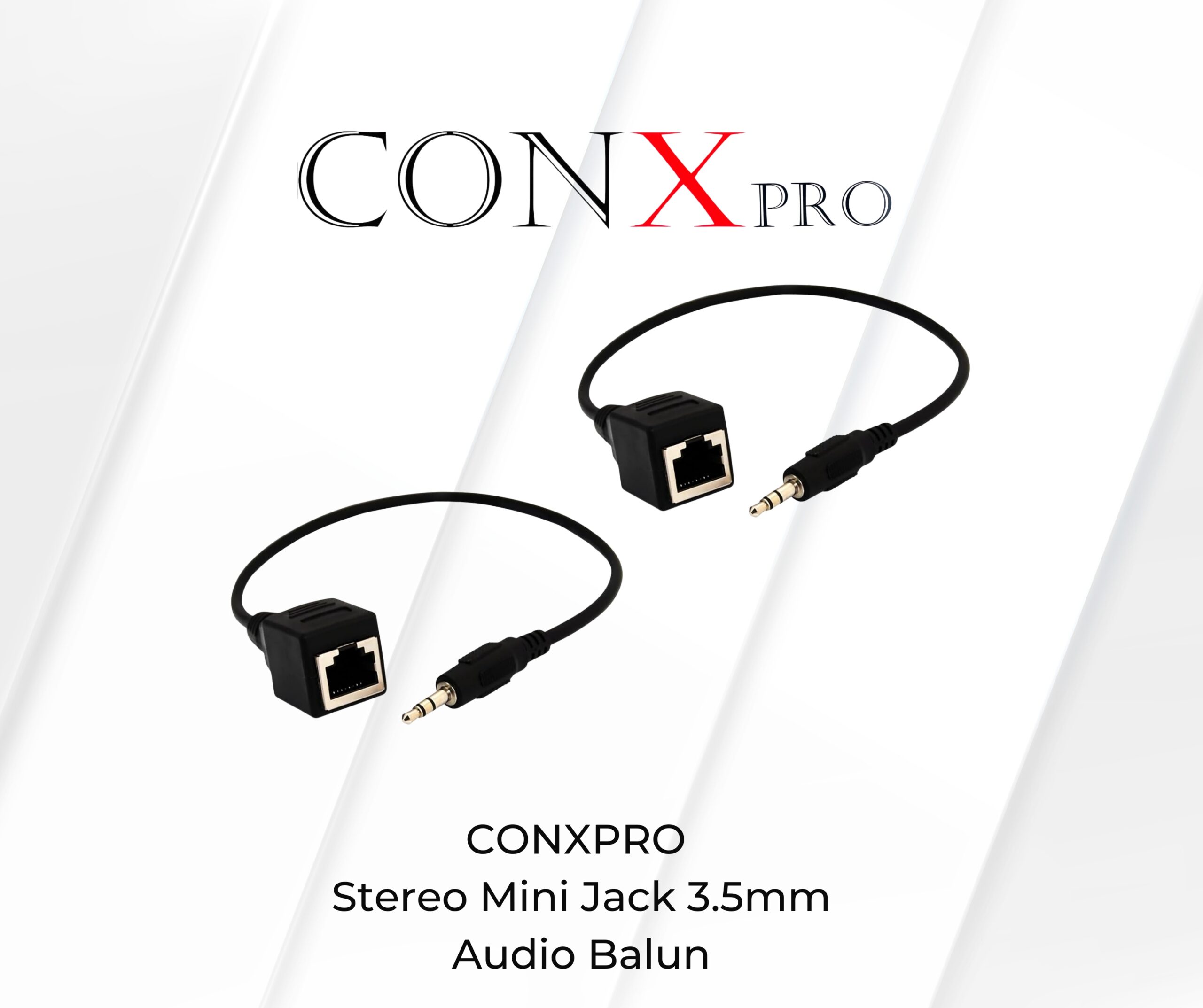 CONXPRO Stereo Mini Jack 3.5mm Audio Balun